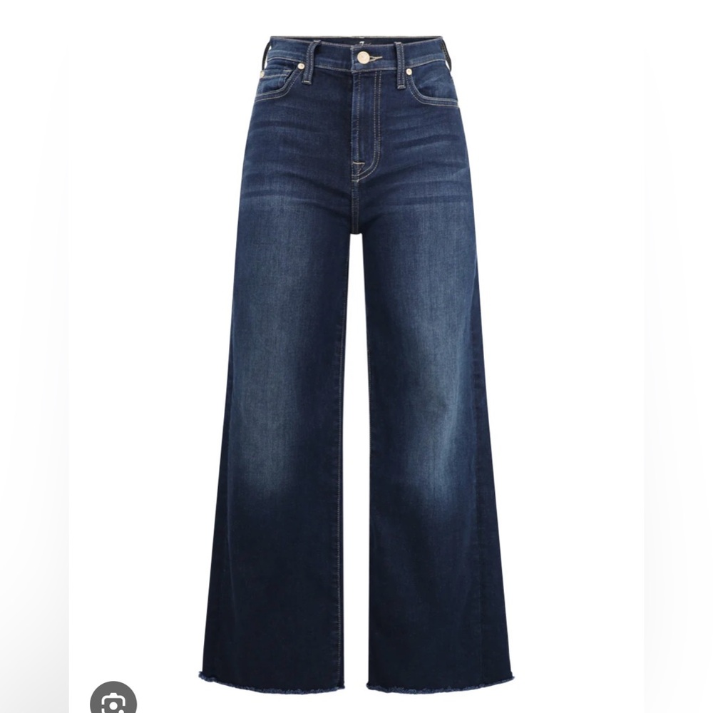 NWT 7 For All Mankind Women’s  Wide-Leg Blue Jeans - Picture 2 of 4